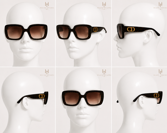 Vintage Christian Dior Oversized Tortoiseshell Sunglasses