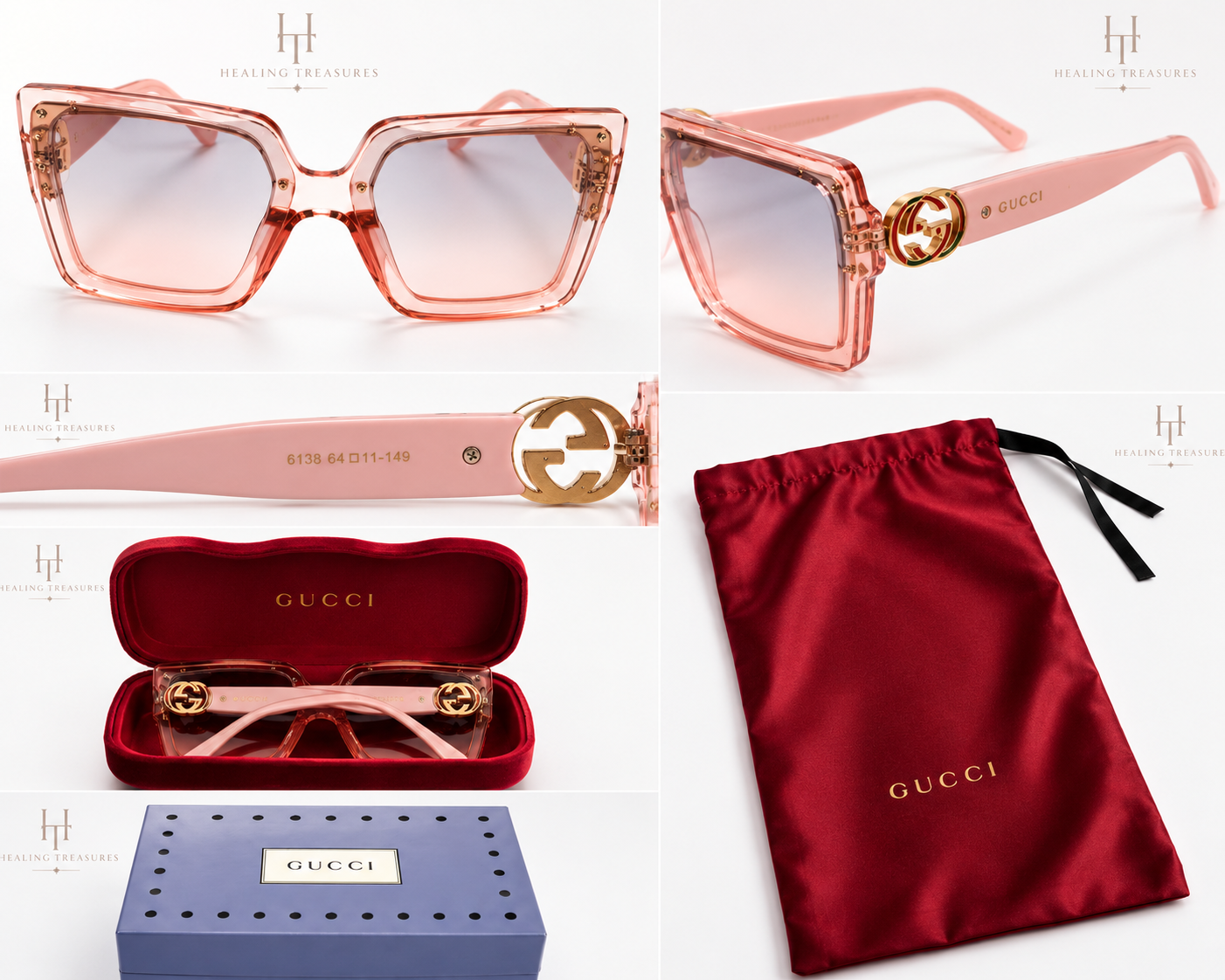 Gucci Oversized Square Gradient Sunglasses