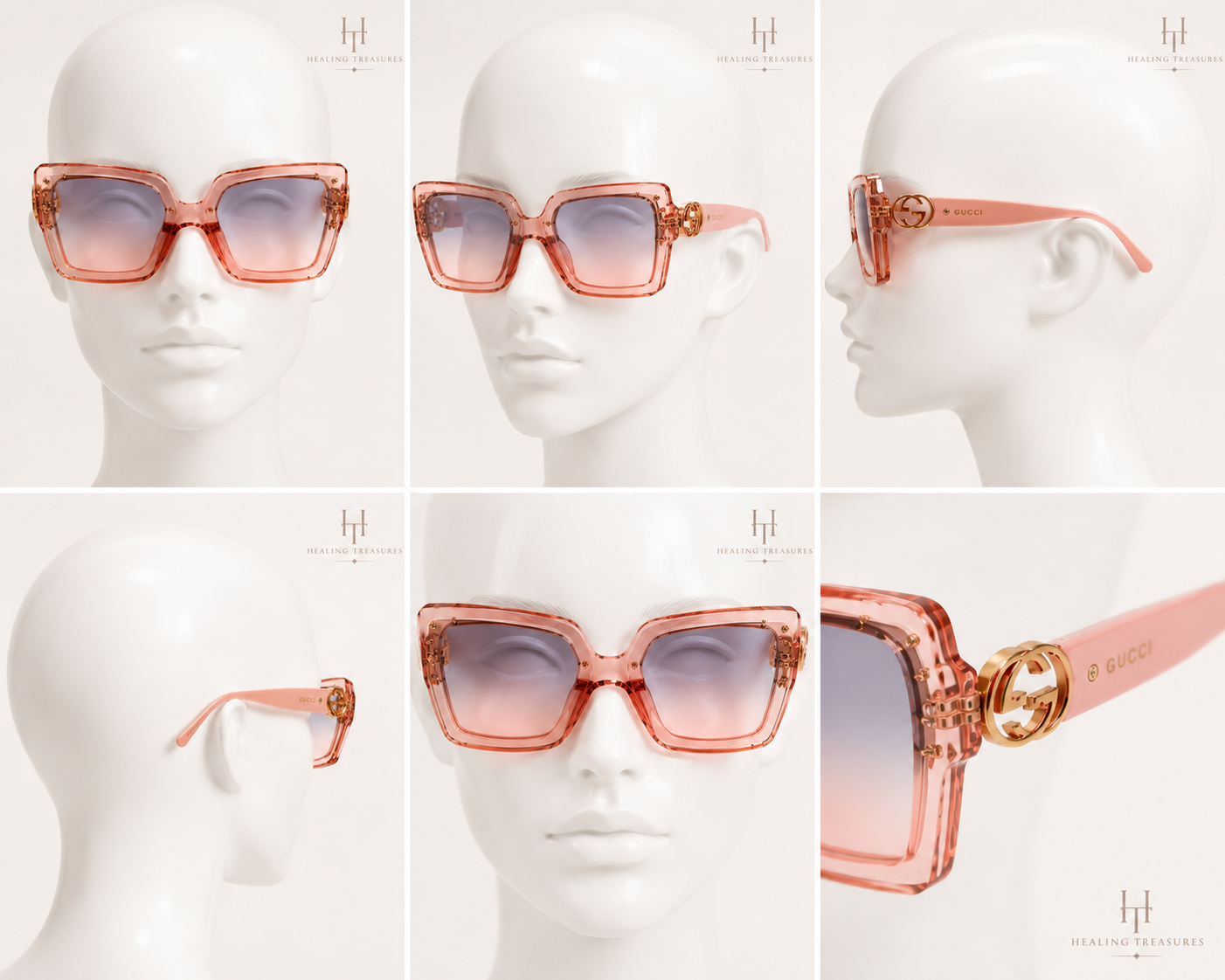 Gucci Oversized Square Gradient Sunglasses
